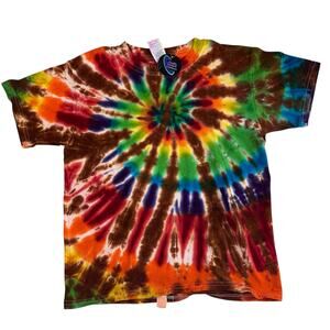 Unisex Kids Shirt Size Small Handmade Rainbow Tie Dye Hippie Bohemian New NWT